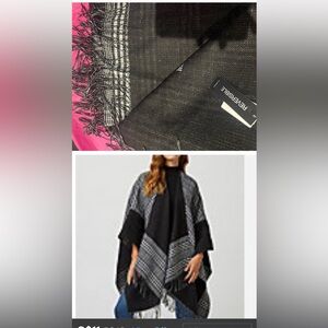LE CHATEAU reversible shawl/poncho